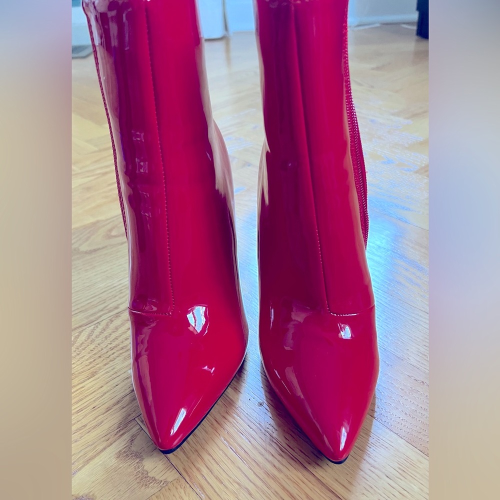 Never worn RED heel boots!